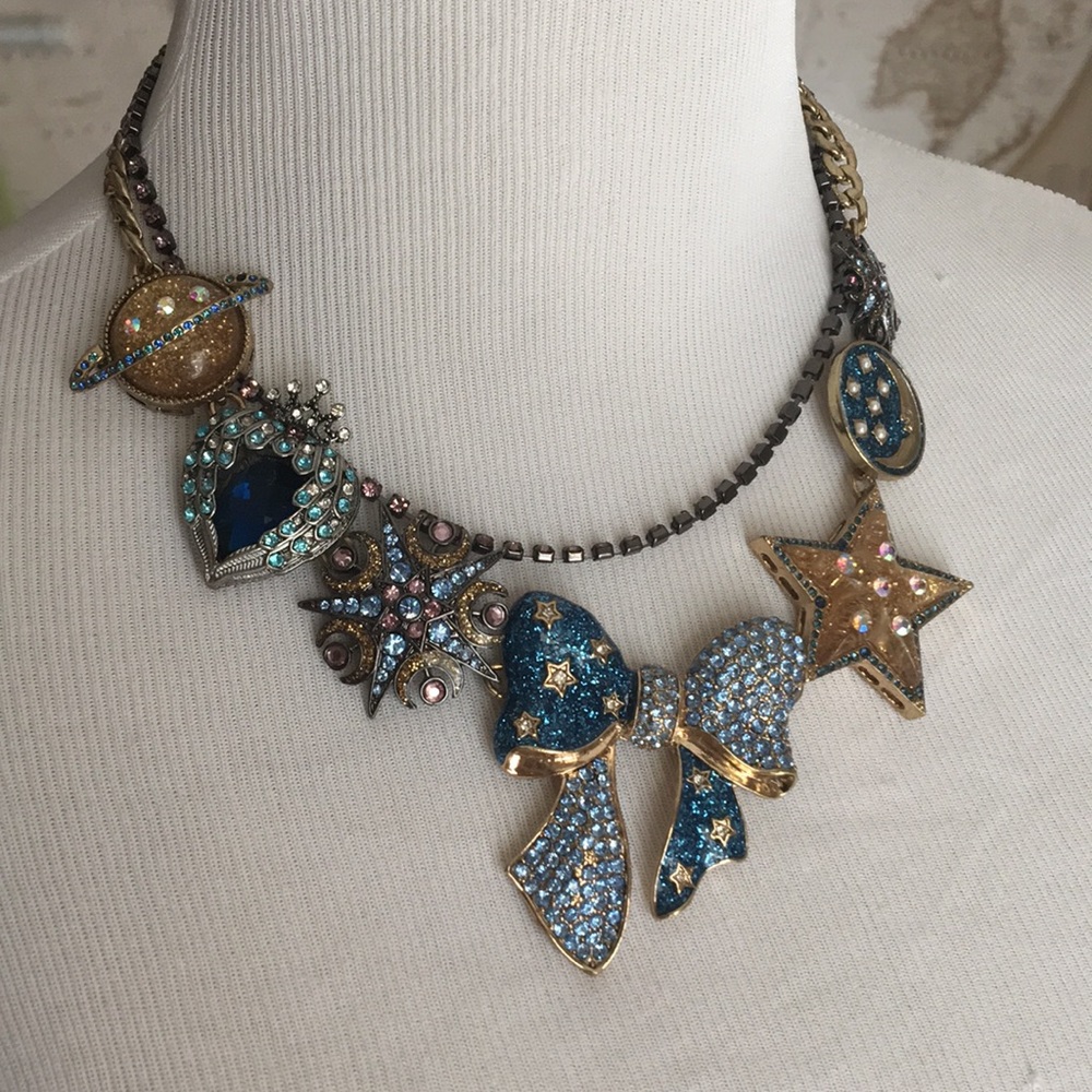 Betsey Johnson Bow Galaxy necklace